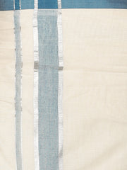 Mens Pure Cotton Double Dhoti Off White