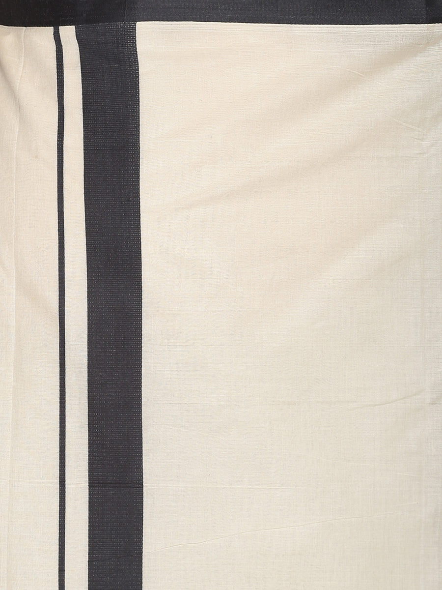 Mens Pure Cotton Double Dhoti  Off White