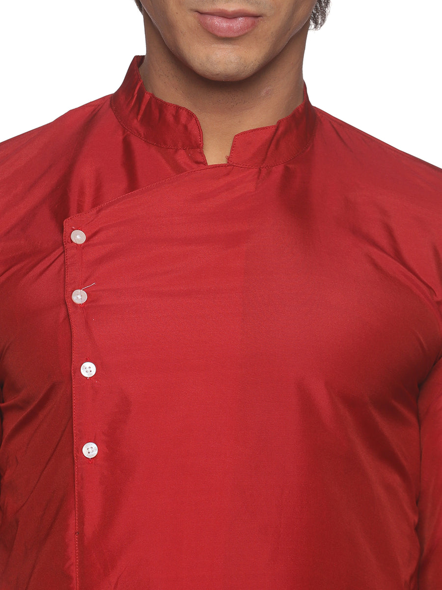 MENS BUTTER SILK LONG KURTA WITH PANCHAKAJAM