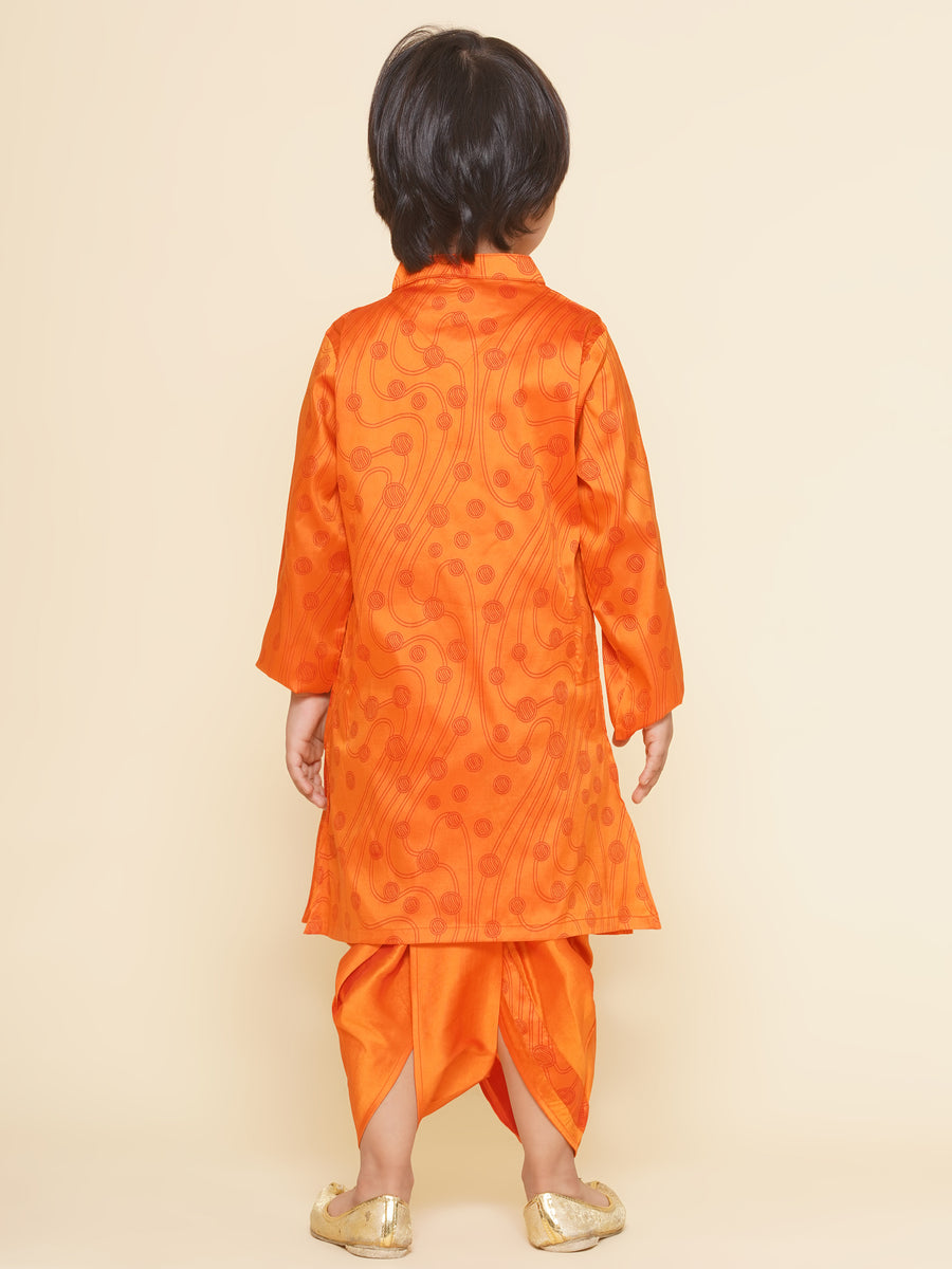 Boys Ball Design Printed Kurta DhotiPant Set