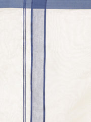 Mens Pure Cotton Double Dhoti Off White