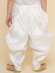 Sethukrishna Boys Slub Dupion Gold Border Patiala Pant