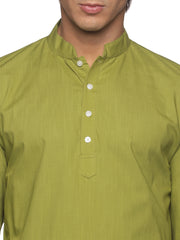 MENS SLUB COTTON LONG KURTA WITH PANCHAKAJAM