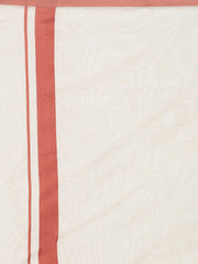 Mens Pure Cotton Double Dhoti Off White