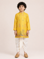 Boys Printed Kurta Dhoti Set