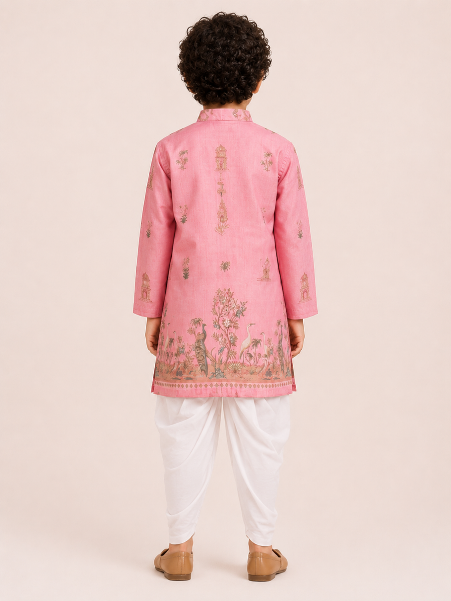 Boys Printed Kurta Dhoti Set