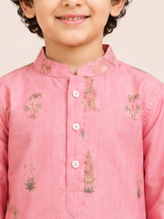 Boys Printed Kurta Dhoti Set