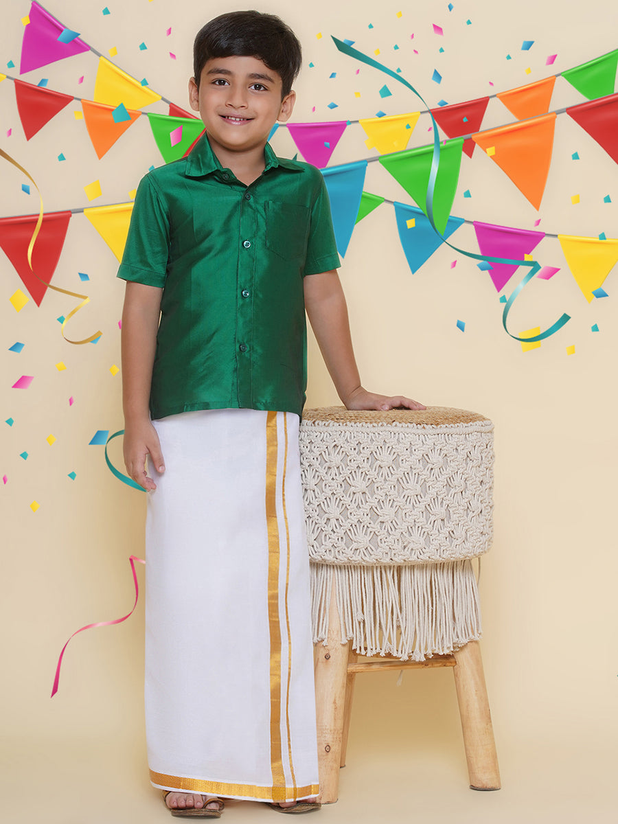 Boys Ethnic Shirt with Dhoti Set