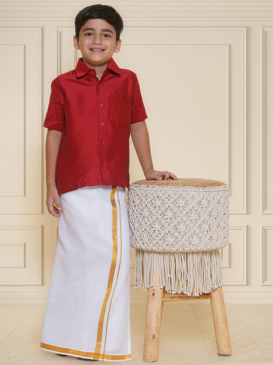 Boys Ethnic Shirt with Dhoti Set