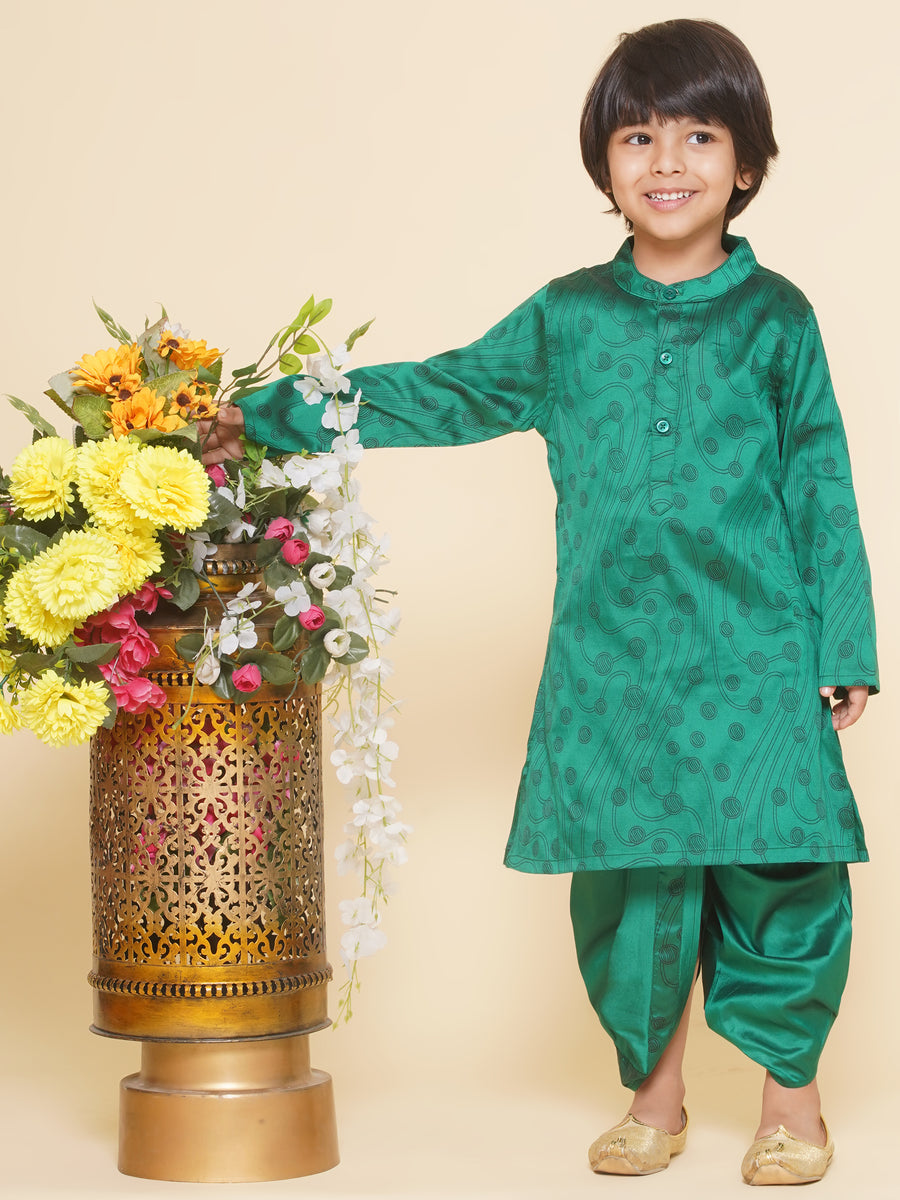 Boys Ball Design Printed Kurta DhotiPant Set