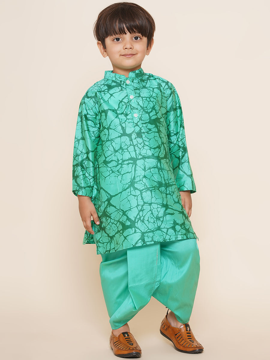 Boys Foral Green Colour Dhotipant