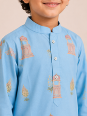 Boys Printed Kurta Dhoti Set