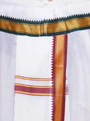 Men Cotton White Colour Kurta and Dhoti Pant Set