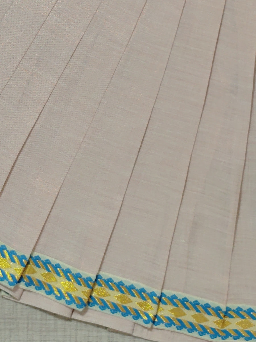 Girls Solid Color Ethnic Pavadai Set