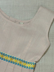 Girls Solid Color Ethnic Pavadai Set