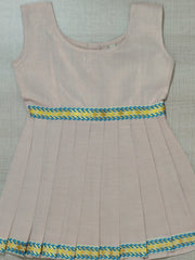 Girls Solid Color Ethnic Pavadai Set