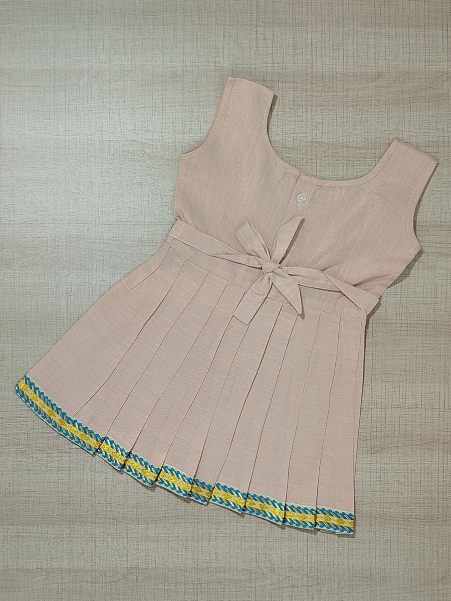 Girls Solid Color Ethnic Pavadai Set