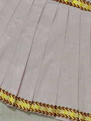 Girls Solid Color Ethnic Pavadai Set