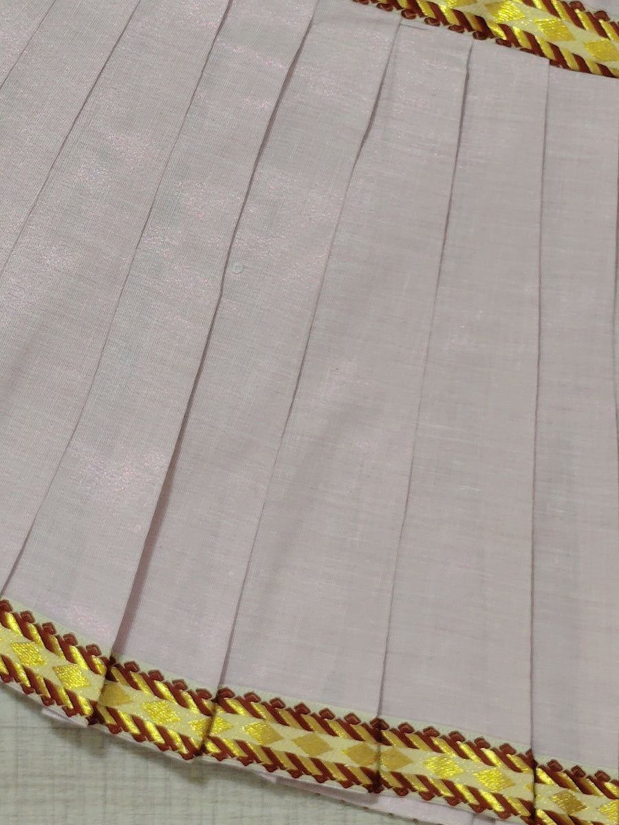 Girls Solid Color Ethnic Pavadai Set