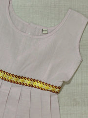 Girls Solid Color Ethnic Pavadai Set