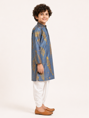 Boys Printed Kurta Dhoti Set