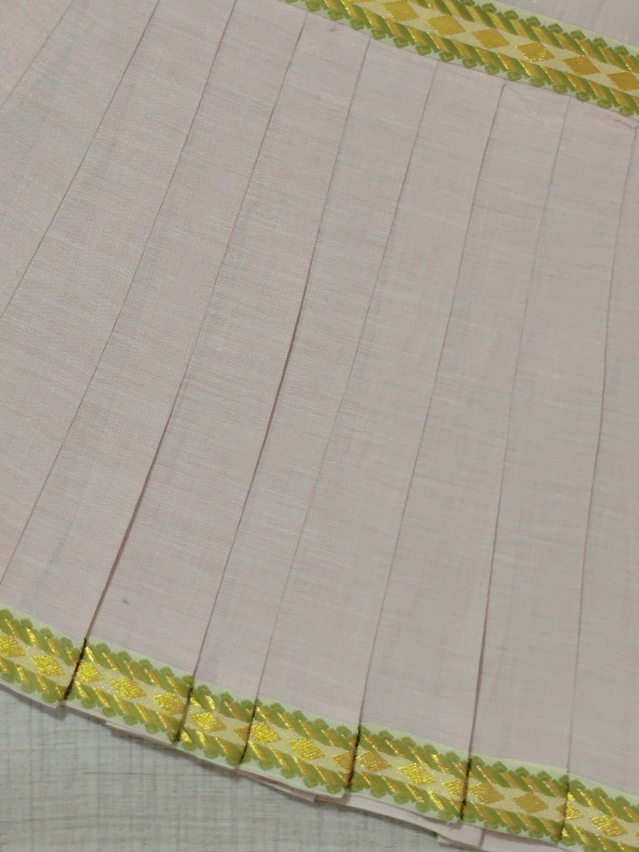 Girls Solid Color Ethnic Pavadai Set