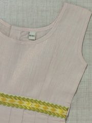 Girls Solid Color Ethnic Pavadai Set