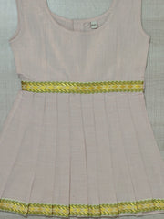 Girls Solid Color Ethnic Pavadai Set