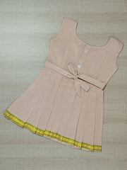 Girls Solid Color Ethnic Pavadai Set