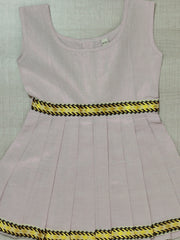 Girls Solid Color Ethnic Pavadai Set