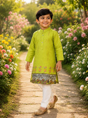 Boys Traditional Kurta Pyjama Set - Green (Style BK153)