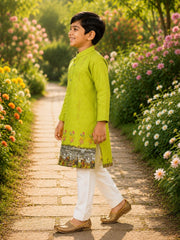 Boys Traditional Kurta Pyjama Set - Green (Style BK153)