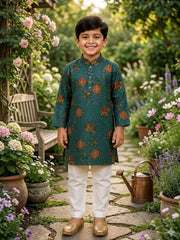 Boys Traditional Kurta Pyjama Set - Grey (Style BK169)