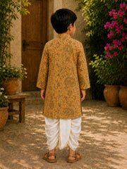 Boys Festive Kurta Dhotipant Set - Gold (Style BK172)