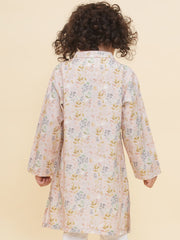 Boy's Floral Print Kurta