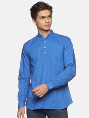 Men Solid Colour Slub Cotton Kurta