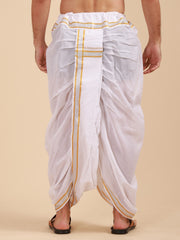 Men Ready to wear cotton Dhoti pant with Angavastram