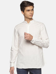 Men Solid Colour Slub Cotton Kurta