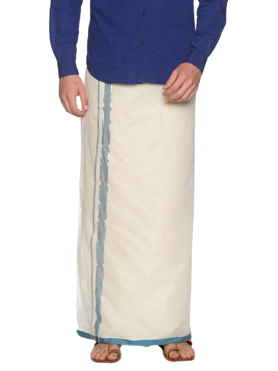PURE COTTON OFF WHITE KERALA DOUBLE MUNDU