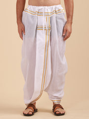 Men Ready to wear cotton Dhoti pant with Angavastram
