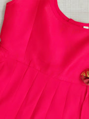 Girls Ethnic Silk Finish Pavadai set