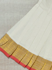Girls Ethnic Kerala Kasavu Pavadai Set