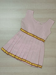 Girls Solid Color Ethnic Pavadai Set