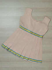 Girls Solid Color Ethnic Pavadai Set