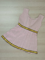 Girls Solid Color Ethnic Pavadai Set