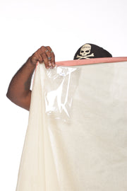 Mens Pure Cotton Double Dhoti Off White