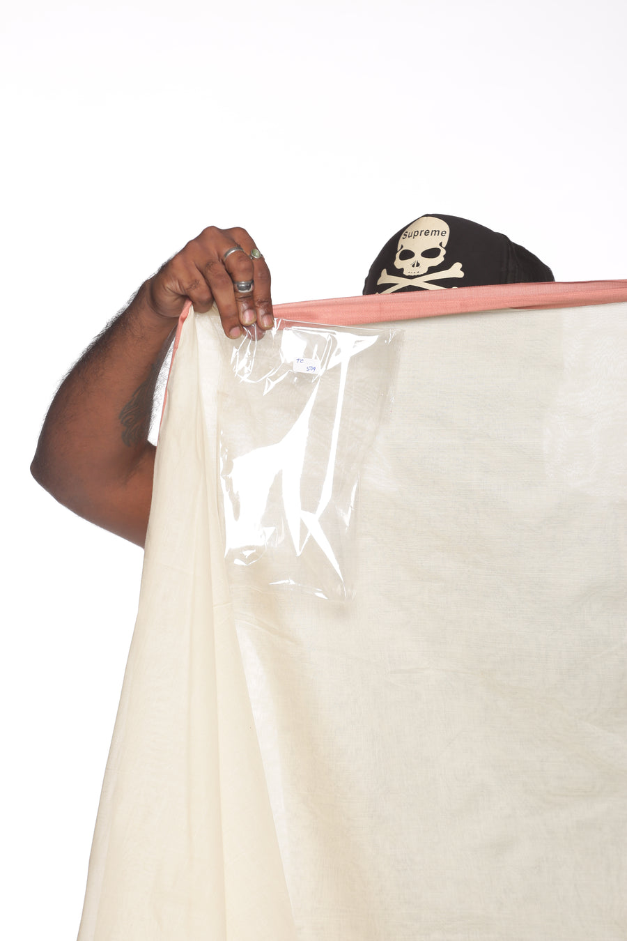 Mens Pure Cotton Double Dhoti Off White