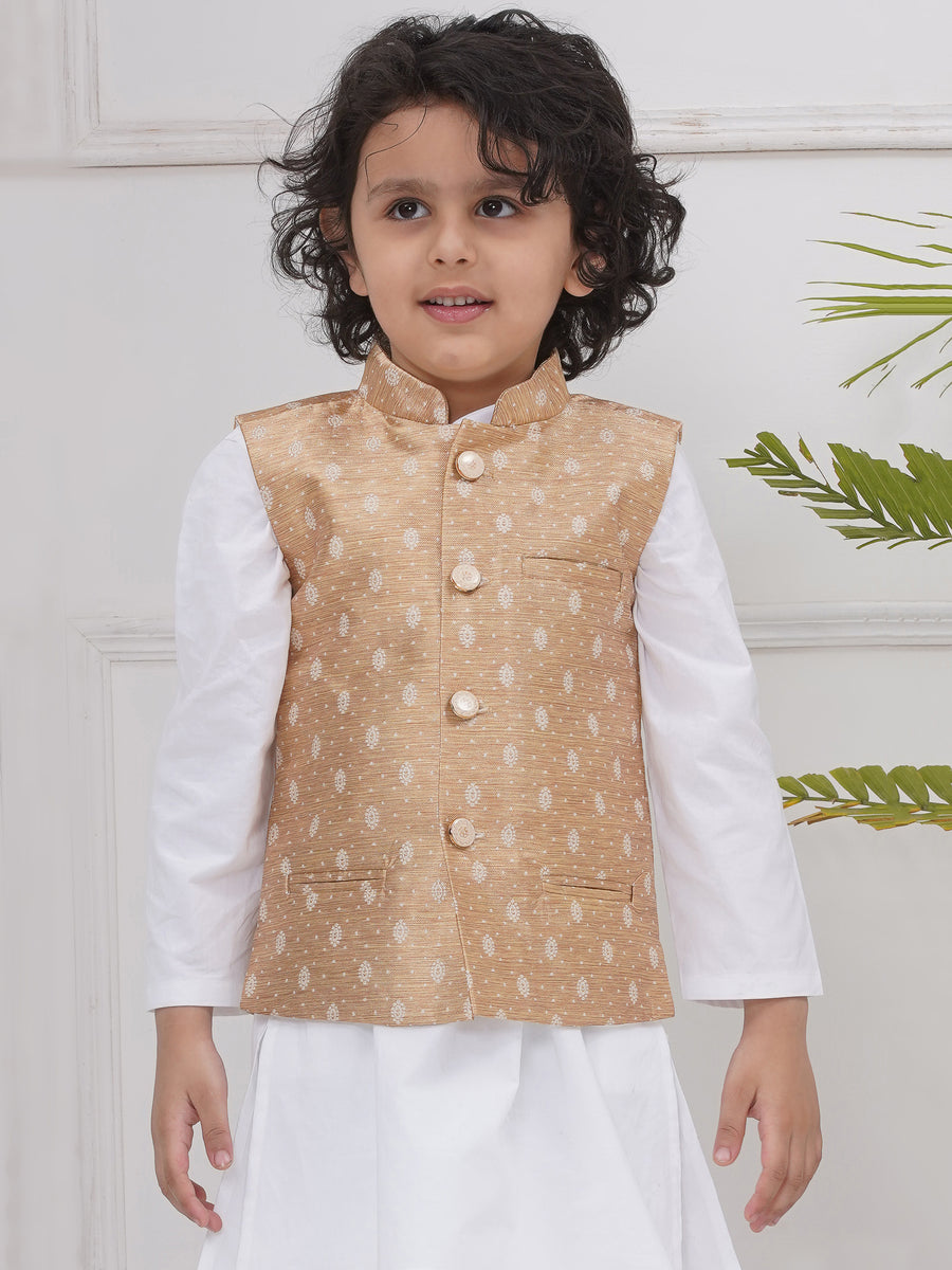 Boys Mandarin Collar Nehru Jacket.