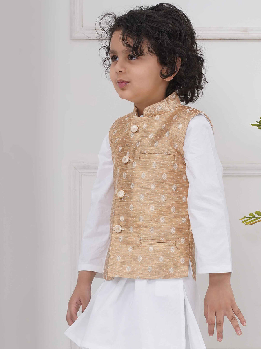 Boys Mandarin Collar Nehru Jacket.