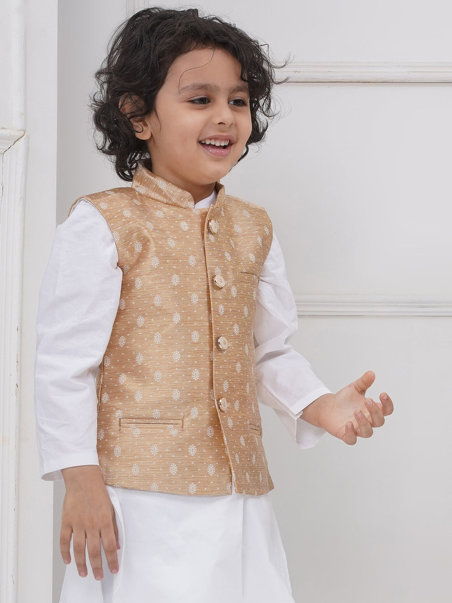 Boys Mandarin Collar Nehru Jacket.